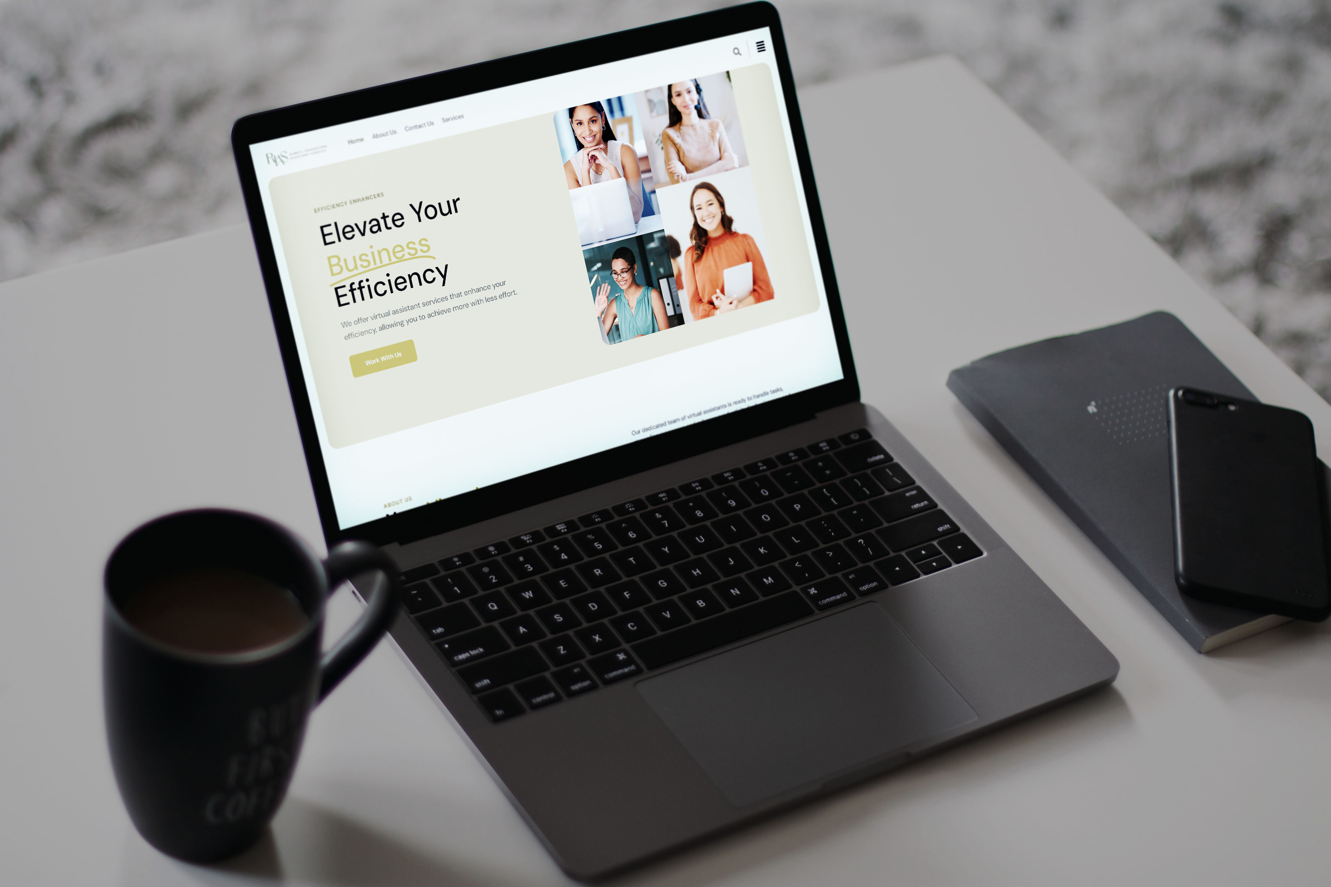 Professional dashboard UI design in browser frame